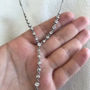 Monet Silver Drop Necklace